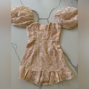 Gold mini dress worn once